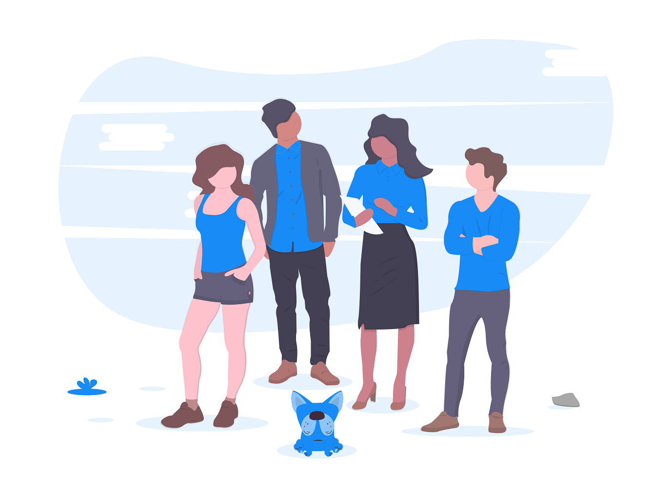 Team of marketers ready to help your business